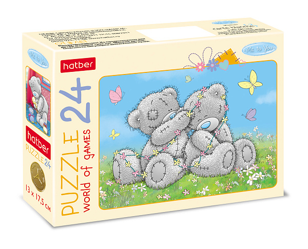 Пазлы 24 эл. 175х130мм 4 дизайна MeToYou