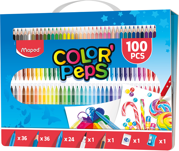 Набор д/рисования фломаст.100 предметов, Maped COLOR'PEPS KIT подар.уп.