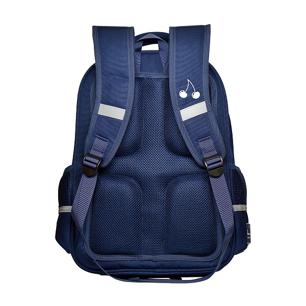 Рюкзак с эргономической спинкой "БЕЛАЯ ЧЕРЕШНЯ" синий