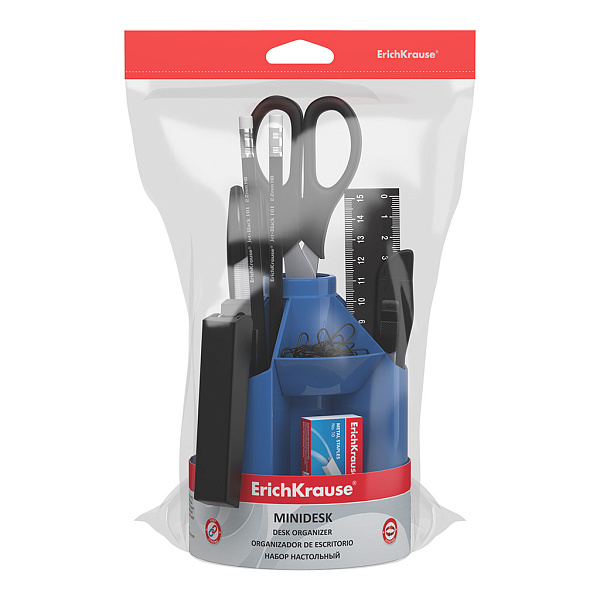 Набор настольный вращающийся ErichKrause® Mini Desk, синий