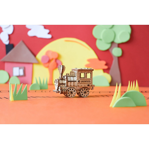 Конструктор деревянный Uniwood Паровоз, 