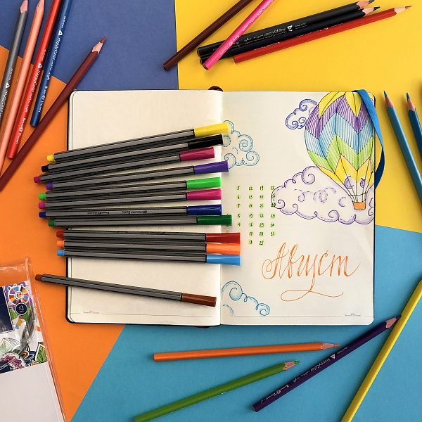 Набор скетч линеров 0.4 мм 12 цв. SKETCH&ART, В ПВХ КАРМАНЕ, 