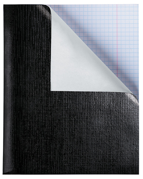 Тетрадь 96 листов в клетку Бумвинил METALLIC Черная на скобе  60 г/м2, 