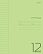 Тетрадь 12 л. лин. Пластиковая обложка "Зеленая"  65г/кв.м