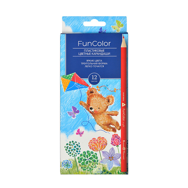 Карандаши 12 цв. "FUNCOLOR" пластиковые