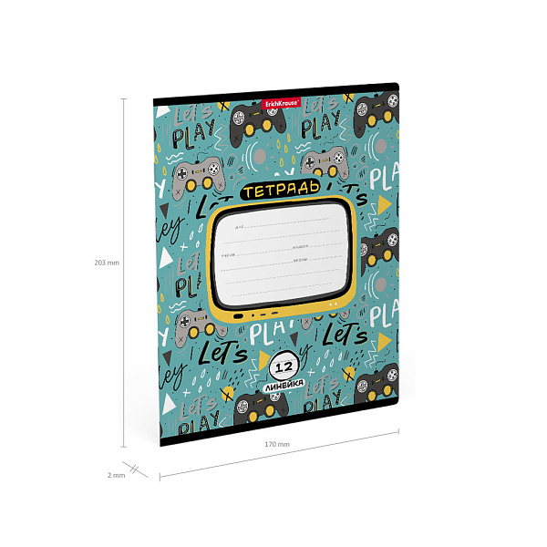 Тетрадь 12 л. лин. "Gamepad" MIX-PACK ErichKrause® 