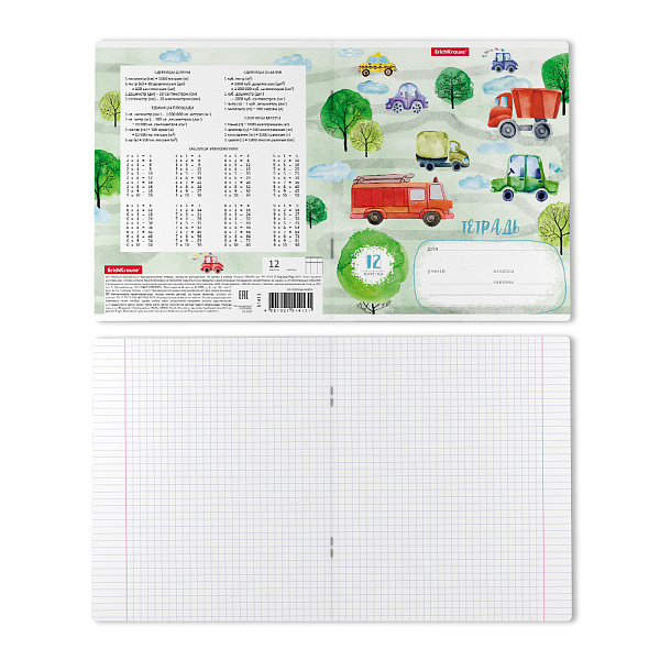 Тетрадь 12 л. кл. "Автопарк" ErichKrause® 