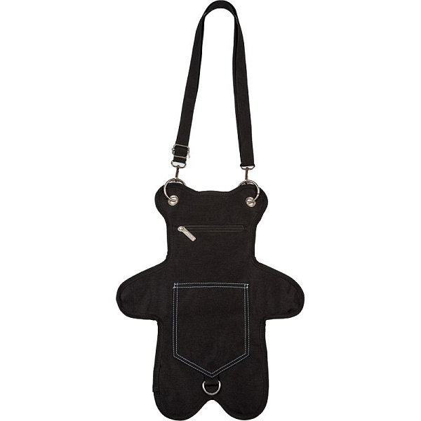 Сумка через плечо "deVENTE. Fashion Bear" 36x45x4 см, текстильная, 1 отделение на молнии, 1 передний карман на молнии регулируемые лямки длиной 125 см, 2 варианта крепления лямок