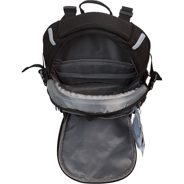 Рюкзак "deVENTE. Ergo. Sport" школьный 39x28x20 см (18 л) 600 г, 2 отделения на молнии, одно с уплотненным отделением для ноутбука до 15 дюймов и книг и карманом для учебников, второе с органайзером и карабином для ключей, передний карман на молнии с