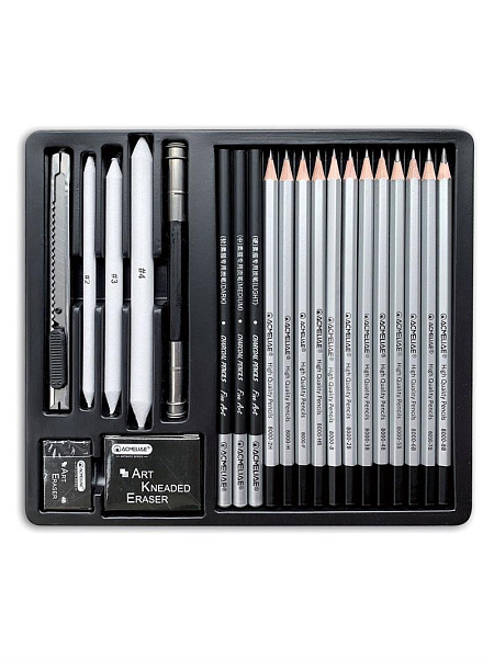 Набор для рисования и скетчинга ACMELIAE 22 предмета, в метал. футляре