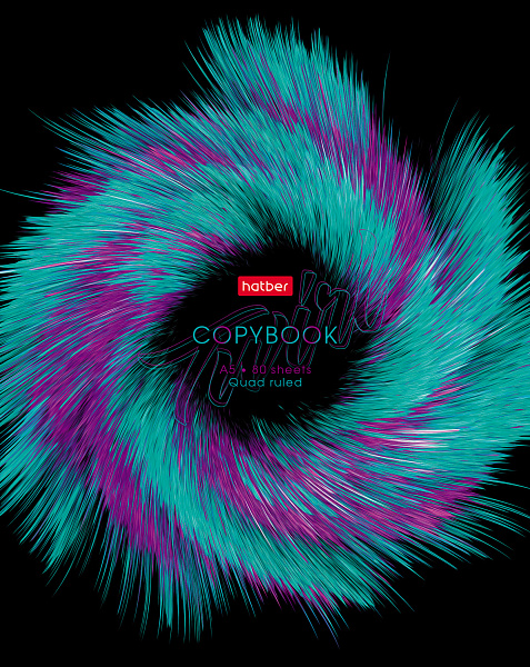 Тетрадь 80 л. кл. "Головокружение" на скобе глянц. ламин. серия