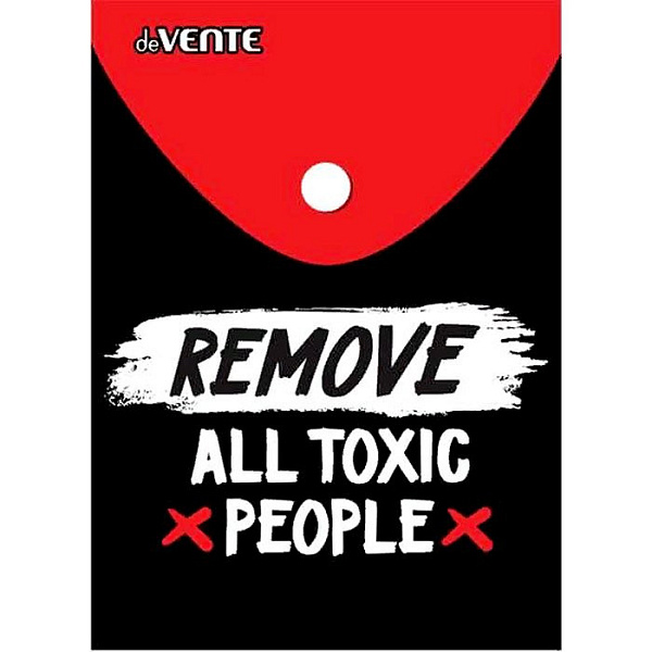 Папка-конверт на кн. А6- "deVENTE. Remove all toxic" 150 мкм, непрозрачная с рисунком