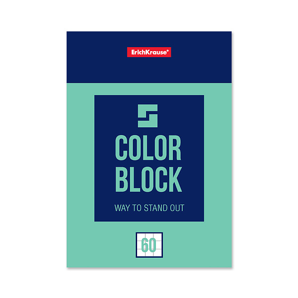 Блокнот А6 60 л. кл. на клею ErichKrause® Color Block, 