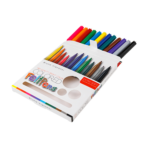 Фломастеры 12 цв. "BRIGHT COLORS"