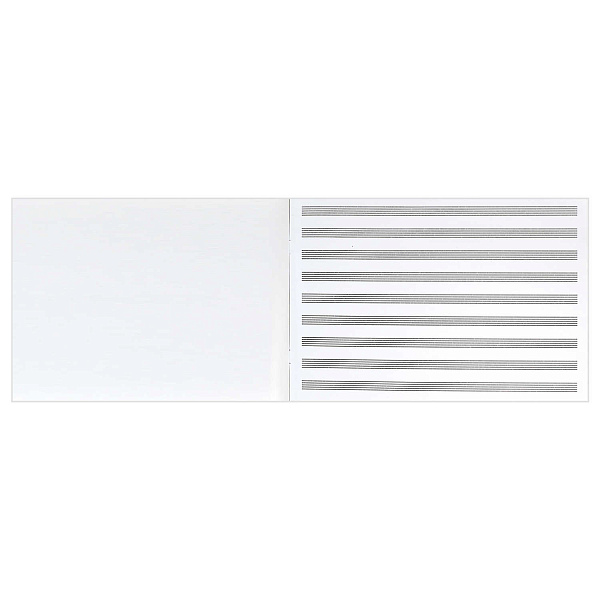 Тетрадь для нот 12 л. арт.  ЯРКИЕ НОТЫ /А4, белый офсет, мягкий переплёт (2 скобы), облож.- мелованная бумага 115 г/м², скобы по короткой стороне.