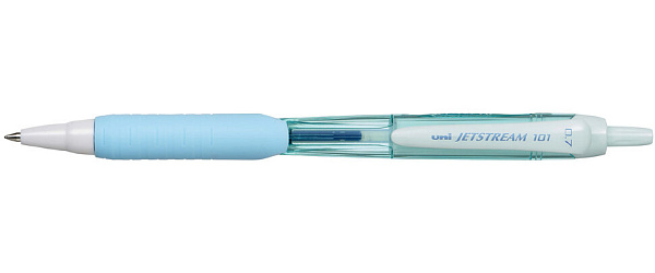 Ручка шариковая автомат. 0,7 мм Uni Jetstream СИНЯЯ, корпус бирюзовый SXN-101-07FL