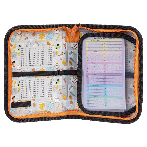 Пенал 1секц.+ств. 190*130 Hatber "Максимальная скорость" на молнии, глянц. ламин. с табл.умножения  в индив.упак. 