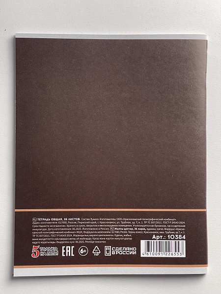 Тетрадь предметная 36 листов "Картинки" География, со справочным материалом, обложка мелованная бумага, блок №2 (серые листы)