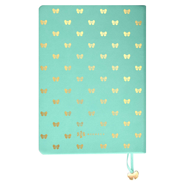 Записная книжка А6+ 96 л. "БАНТИК" (кожзам: 126x174 мм, тв. переплёт, материал обложки: искусственная кожа "Виннер", способ крепления блока: ниткошвейный, декор: тиснение фольгой,