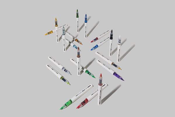 Набор маркеров-кистей акриловых "SKETCH&ART" 24 ЦВ., УВЕЛИЧЕННЫЙ ОБЪЕМ