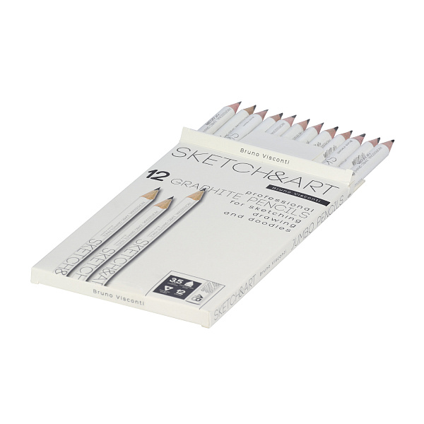 Карандаш ч/г "Sketch&Art. Jumbo" 4В, 3,5 MM