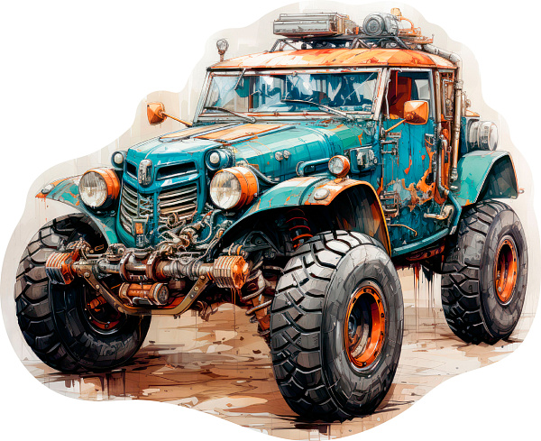 Пазл фигурный деревянный "Стимпанк-мобиль" 159 элемент. "ФРЕЯ"