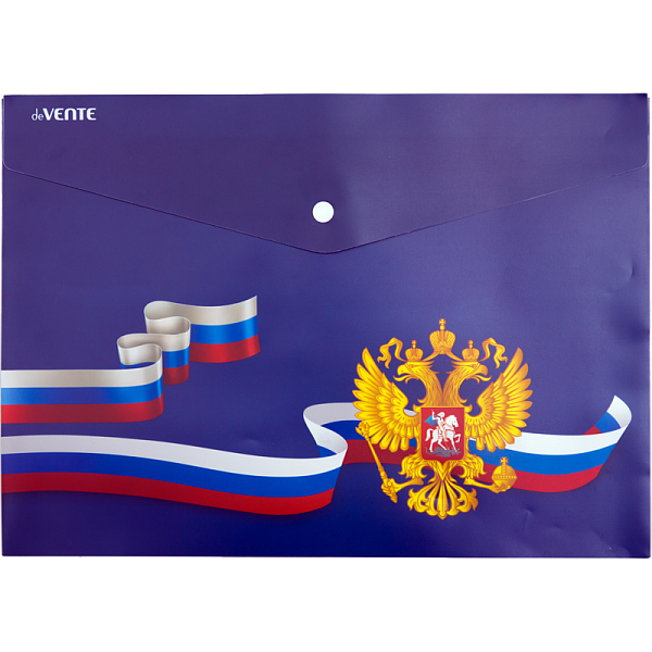 Папка-конверт на кн. А4 "deVENTE. Герб" 180 мкм, непрозрачная с рисунком, индивидуальная маркировка