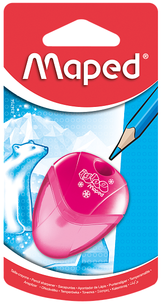 Точилка 1 отв. Maped I-GLOO, с полупрозрачн.контейнером, дисплей