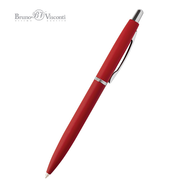 РУЧКА "SAN REMO" В ТУБУСЕ ПРЯМОУГОЛЬНОЙ ФОРМЫ 1,0 ММ, СИНЯЯ  (корпус красный, футляр черный) (10702070/050822/3244398,КИТАЙ)