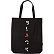 Сумка-шоппер "deVENTE. BLACK" 34х43,5x8 см, расширение дна 8 см, канвас, 1 отделение на молнии и магнитной кнопке, 1 внутренний карман на молнии, с рисунком