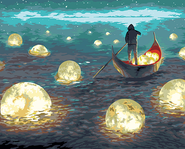 Картина по номерам 50*40 со светодиодами "В волшебном сне" "ФРЕЯ"