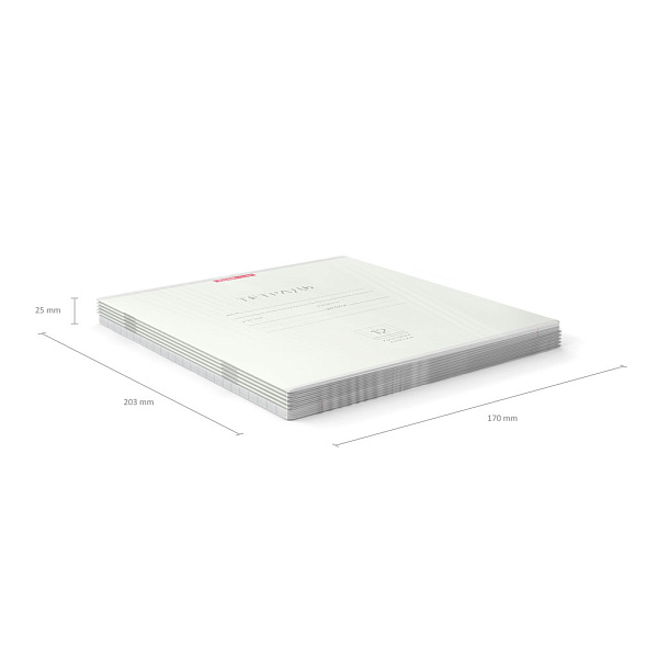 Тетрадь школьная ученическая ErichKrause® Классика Pastel ассорти, 12 листов, крупная клетка (в плёнке по 10 шт.)