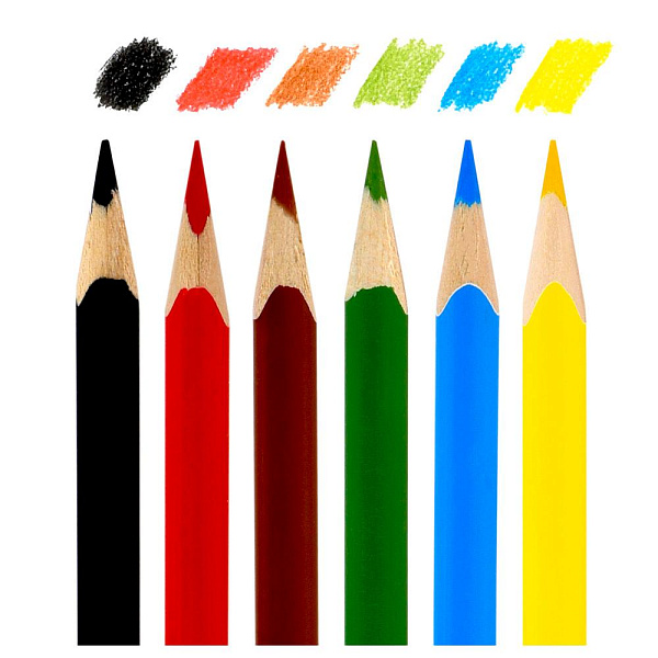 Карандаши 6 цв. "Каляка-Маляка" деревян., трехгран.,  карт.уп.