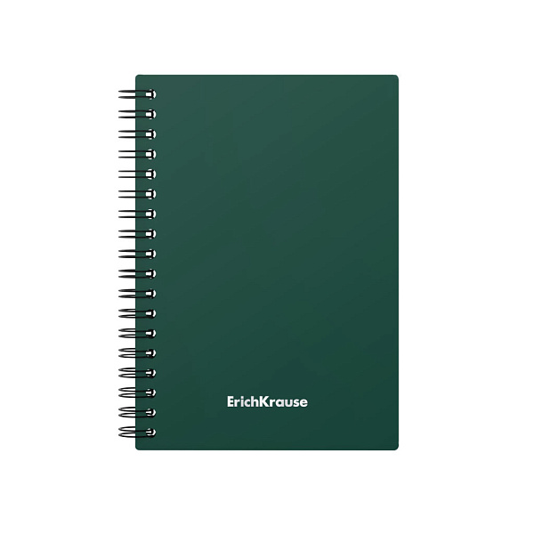 Тетрадь А6 60 л. кл. пластиковая обложка на спирали ErichKrause® Classic, ассорти