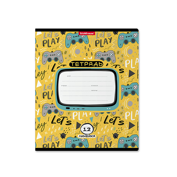 Тетрадь 12 л. лин. "Gamepad" MIX-PACK ErichKrause® 