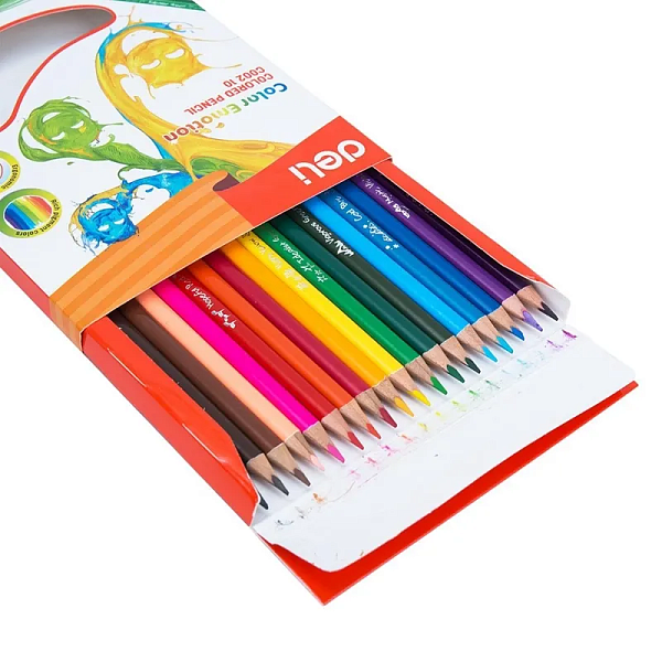 Карандаши 18 цв. Deli Color Emotion трехгран. липа коробка/европод.