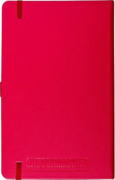 Блокнот для зарисовок Sketchmarker 140г/кв.м 13*21см 80л твердая обложка Маджента