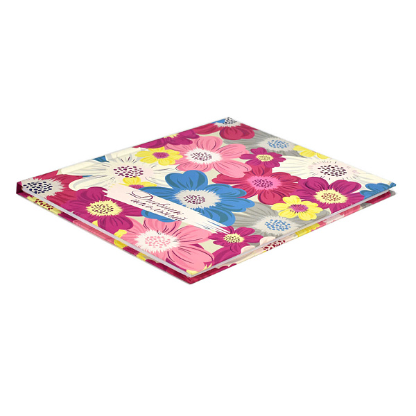 Дневник школьный арт.  ЦВЕТОЧНАЯ ФАКТУРА / твёрдый переплёт 7БЦ, А5+, 48 л., тиснение цветной фольгой, ламинация "софт-тач" вельвет, печать в одну краску, универсальная шпаргалка/