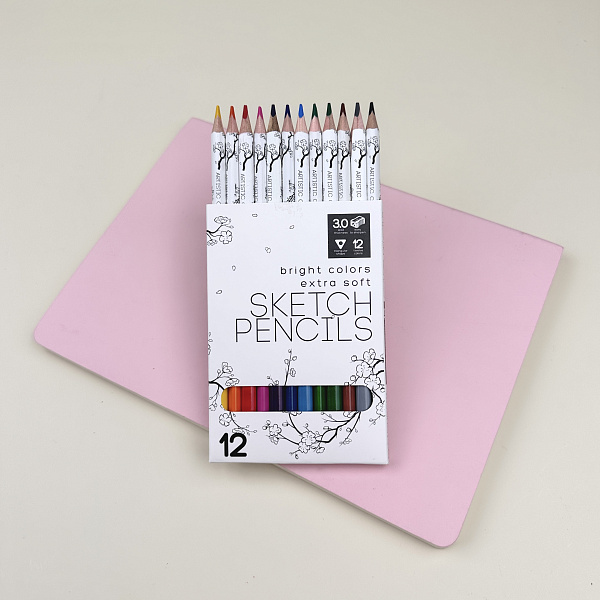СКЕТЧ КАРАНДАШИ 12 цв. "SKETCH&ART", 