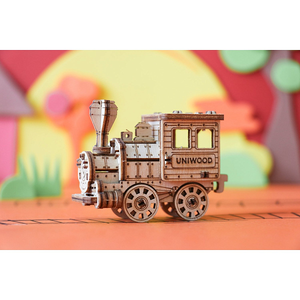Конструктор деревянный Uniwood Паровоз, 