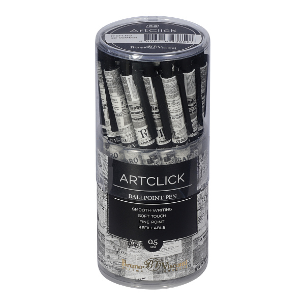 Ручка шариковая 0,5 мм "ArtClick. Газета СИНЯЯ