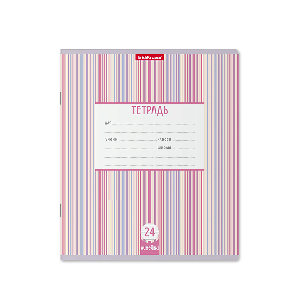 Тетрадь 24 листа в линию "Optima Stripes" ассорти, ErichKrause®