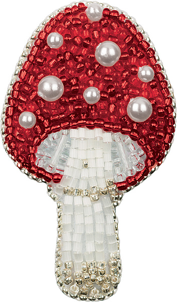 Набор для вышивания "Klart"  "Брошь. Мухомор" 4  х 7  см