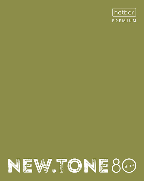 Тетрадь 80 л. кл. NEWtone PASTEL Олива 80г/кв.м мел.картон глянц. ламин. "Premium" 