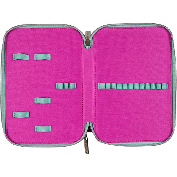 Пенал 2секц. д/дев. 210*140 "deVENTE. Candy Cat" для 44 пр. прямоугол. плотный текстиль на молнии