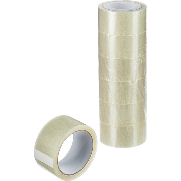 Клейкая лента упаковочная 48мм*66м, 40мкм INDEX ПРОЗРАЧНАЯ (6шт в пленке/72шт в коробке)