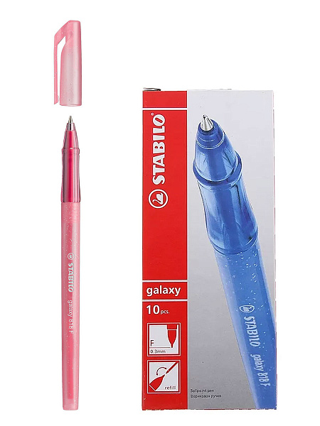Ручка шариковая 0,5 мм Stabilo Galaxy, красная