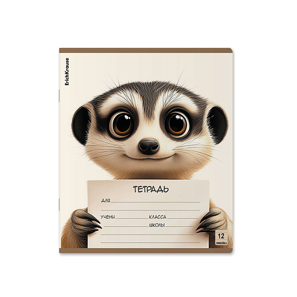 Тетрадь 12 листов в линию ErichKrause Note Friends, (в плёнке )_MIX-PACK