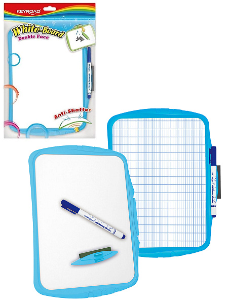 Набор KEYROAD: белая маркерная доска 29X20.5X0.4см, маркер, губка, ассорти, европодвес