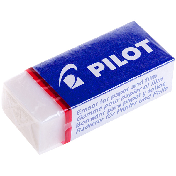 Ластик Pilot прямоугольный 42*18*11 мм, винил, в картонной футляре 